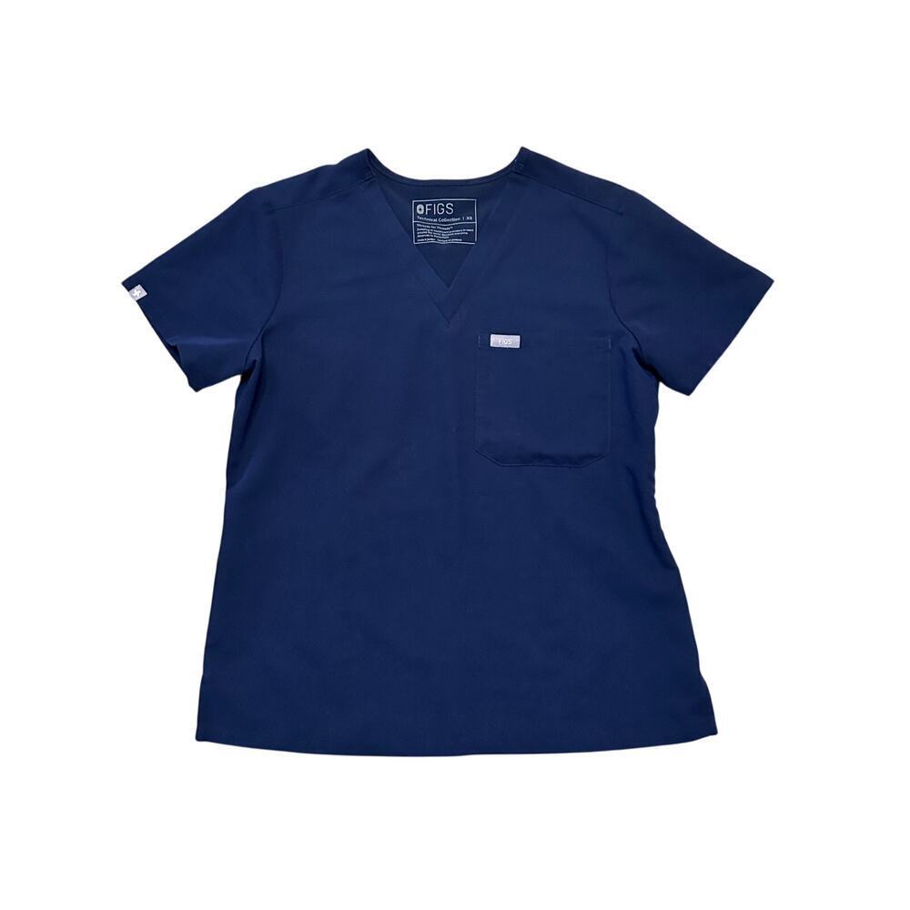 Figs Catarina One-Pocket Scrub Top NAVY XS